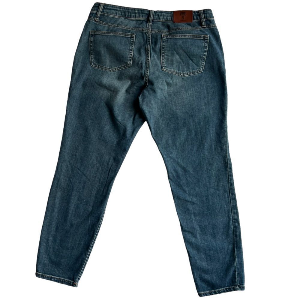 Frye Mid Rise Skinny Blue Denim Medium Wash Women's Ankle Jeans sz 10
